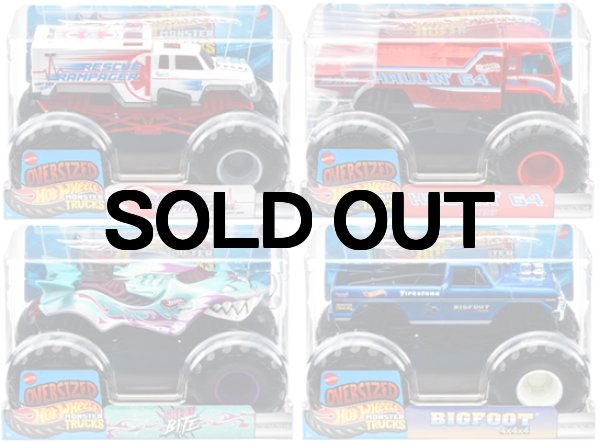 画像1: ☆仮予約受付☆  ホットウィール  モンスタートラック ビッグサイズ アソート 4台セット (国内流通版 ) 2026年1月下旬発売   (1)