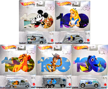 ホットウィール 2023 Pop Culture Disney 100 Years 5台セット